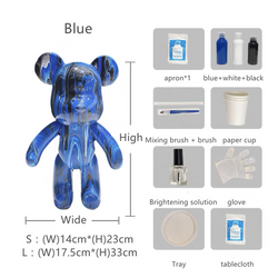 DIY Fluid Painting Bear Model Toy